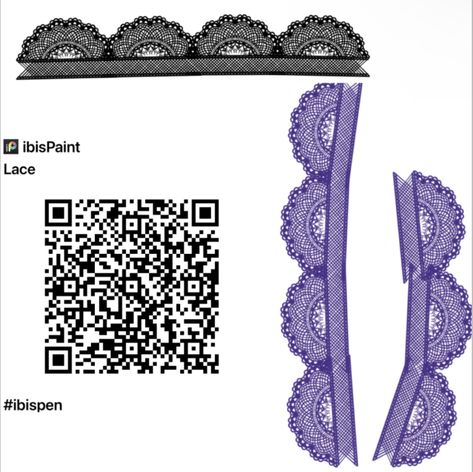 Lace Pen Ibispaint, Ibis Paint Lace Brush Qr Code, Ruffle Brush Ibis Paint, Ibis Paint Lace Brush, Ibis Paint Brush Code Lace, Fur Brush Ibis Paint, Ibis Paint Brush Code Clothes, Lace Brush Ibispaint, Brushes Ibispaint