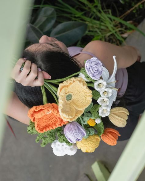 Been obsessed with matcha lately. I bought matcha bowl and whisker last month! Though i haven’t made any matcha at home until now lol Aaaaand, obsessed with crochet flowers, i bring them everywhere for picture 🫣💐 Btw what do you guys think about this color combo with white yellow/orange and purple? Lmk! 🫶🏻 #flowerarrangements #crochetflower Matcha At Home, Matcha Bowl, Last Month, Color Combo, Orange And Purple, Yellow Orange, Crochet Flowers, Color Combos, Matcha