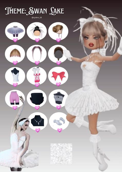 Roblox dti dress to impress girl Swan Lake outfit idea #dresstoimpress #swan #swanlake #ballerina #dti #roblox Masquerade Dti Outfit, Masquerade Dress To Impress, Gothic Dress To Impress, Barbie Dress To Impress, Fashion Icon Dress To Impress, Ribbons Galore, Dti Codes, Lake Outfit, Fancy Dress Code