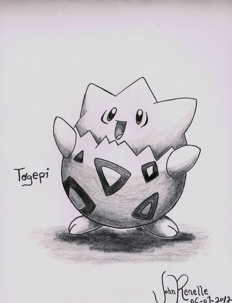 Togepi by johnrenelle on DeviantArt Pokemon Sketch, A Drawing, Pikachu, Pokemon, Sketch, Pencil, Deviantart, Art, Pokémon