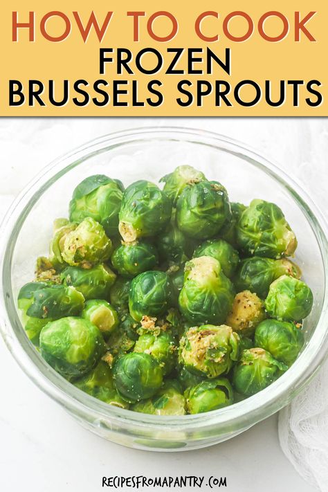 Learn how to cook frozen brussel sprouts using your favorite kitchen appliance. You can cook frozen brussel sprouts in microwave, Instant Pot, Air Fryer, or roast brussels sprouts in the oven. These frozen brussel sprouts recipes are so quick and easy. This complete guide includes all the tips and tricks Click through to get the recipes and learn how to cook frozen brussel sprouts!! #airfryer #instantpot #brusselsprouts #frozenbrusselsprouts #howtocookfrozenbrusselsprouts #brusselssprouts Frozen Brussel Sprouts Recipes, Microwave Brussel Sprouts, Frozen Brussel Sprout Recipes Ovens, Frozen Brussel Sprout Recipes Stovetop, How To Cook Frozen Brussel Sprouts, Cooking Frozen Brussel Sprouts, Frozen Brussels Sprouts Recipe, Microwave Brussel Sprouts Recipe, Frozen Brussel Sprouts Air Fryer