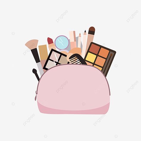 Makeup Drawing Illustration, Manifest Drawing, Makeup Ideas Drawing, Makeup Cartoon, Makeup Png, Makeup Clipart, Logo Gallery Art, Iphone Customization, Spring Flowers Background