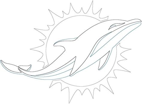 Miami Dolphins Tattoo Ideas, Miami Dolphins Painting, Miami Dolphins Svg Free, Chicago Bears Colors, Seahawks Crafts, Miami Logo, Broncos Colors, Dolphin Logo, Dolphin Drawing