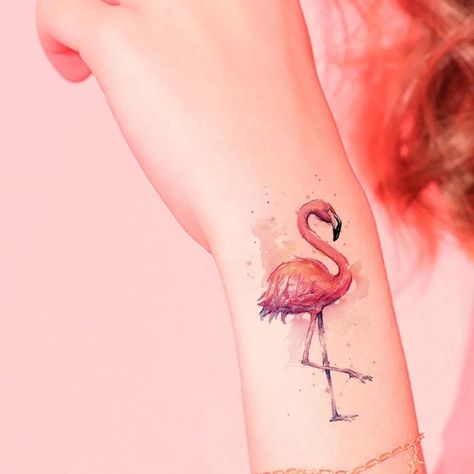 Homemade Tattoo Ink, Pink Tattoo Ink, Ink Tattoo Ideas, Best Leg Tattoos, Flamingo Tattoo, Pink Tattoo, Leg Tattoo Men, 1 Tattoo, Temporary Tattoo Stickers