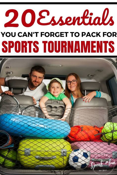 20 Essentials to Pack for Tournaments- Always be ready to hit the road for a travel or local sports tournament with this checklist of 20 essentials you just can’t forget to pack. Whether it’s baseball, softball, football, soccer, or something else, this list will help you remember all of the important items that are easily forgotten! Camping Lists, Family Packing List, Travel Softball, Packing List Template, Soccer Essentials, Soccer Drills For Kids, Softball Tournaments, Hockey Tournaments, Baseball Tournament