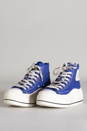 Royal Blue Sneakers, R13 Denim, Blue High Tops, White Caps, High Top Sneaker, High Waist Fashion, Round Leather, Swag Shoes, Royal Blue Color