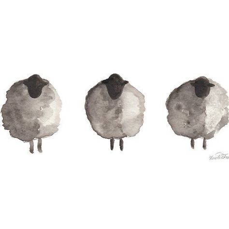 Akvarel Illustration, Sheep Illustration, Magic Runes, Sheep Paintings, Sheep Art, Watercolor Paintings For Beginners, Watercolour Inspiration, Watercolor Paintings Easy, Watercolor Painting Techniques