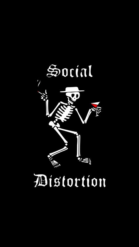 Social Distortion Tattoo, Social Distortion Logo, Music Sleeve, Mike Ness, Sugar Skull Artwork, Social Distortion, Band Stickers, Skull Artwork, Pop Art Wallpaper