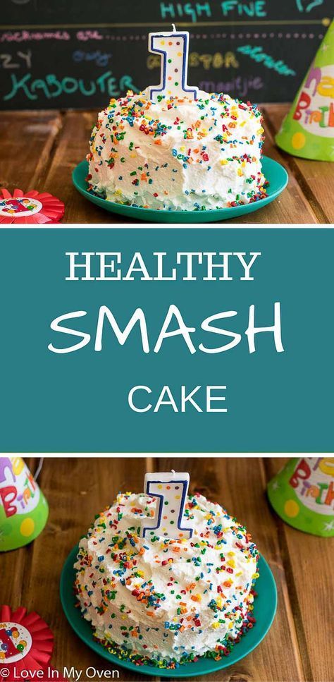 Let your baby have all the fun of their very own smash cake, free of refined sugars and unhealthy fats. via @loveinmyoven Diy Healthy Smash Cake 1st Birthdays, Diy One Year Old Birthday Cake, One Year Old Birthday Cake Recipe, Smash Cake For 6 Month Old, 6 Month Old Smash Cake Recipe, Yogurt Smash Cake, Smash The Cake Recipe, 4in Smash Cake, 1st Birthday Cake Alternative