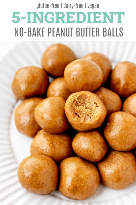 Fuel up with these delicious no bake peanut butter balls without chocolate! Made with creamy peanut butter, almond flour, and maple syrup, they can be whipped together in less than 15 minutes! {Gluten free, vegan & no refined sugar} Vegan Peanut Butter Protein Balls, Apple Sauce Peanut Butter Protein Balls, Recipes For Powdered Peanut Butter, Skippy Pb Bites Recipe, Peanut Butter Protein Balls No Oats, No Bake Almond Flour Recipes, Almond Bliss Balls, No Cook Peanut Butter Balls, Peanut Butter Balls No Chocolate