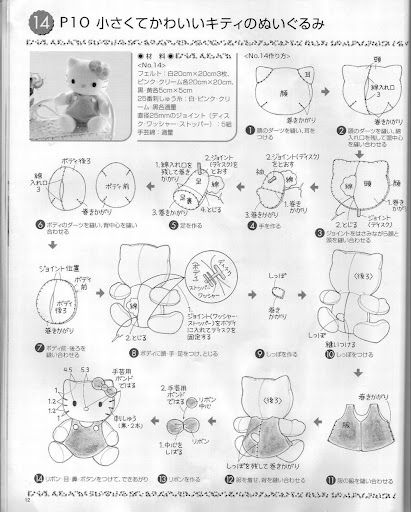 hello kitty patroon Diy Felt Doll, Hello Kitty Doll, Felt Doll Pattern, Hello Kit, Felt Pattern, Diy Felt, Doll Sewing Patterns, Felt Diy, Felt Dolls