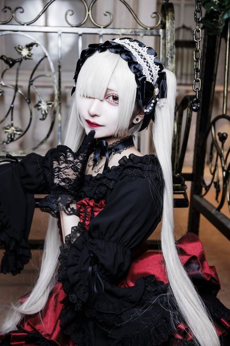 Ouji Hairstyle, J Goth, Larme Kei, Anime Makeup, Yami Kawaii, Japanese Boy, Cosplay Makeup, Gothic Lolita, Visual Kei