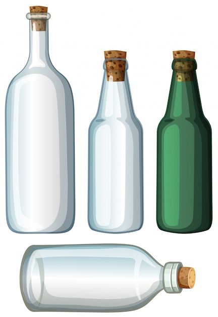 Vector four designs of glass bottles | Premium Vector #Freepik #vector #plastic #glass #transparent-glass #transparent-bottle Solar System Worksheets, Glass Clipart, Valentines Cookie, Board Game Template, Transparent Bottle, Empty Glass Bottles, Glass Transparent, Free Printable Art, Cityscape Photos