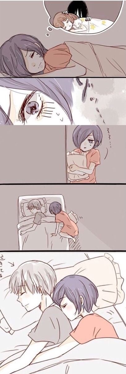 Kaneki and Touka - pesadilla Touka Kaneki, Touka Kirishima, Tokyo Ghoul Kaneki, Tokyo Ghoul Anime, Manga Couple, Anime Merchandise, Anime Love Couple, Dessin Adorable, Naha