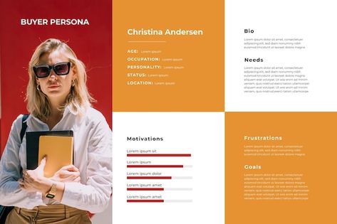 Buyer persona infographics with photo | Free Vector #Freepik #freevector #persona-template #buyer-persona #options #info Buyer Persona Template, Persona Template, Buyer Persona, Photos Of Women, Man Photo, Design Inspo, Graphic Resources, Persona, Template Design