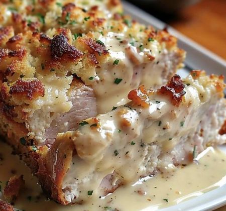 Chicken Cordon Bleu Meatloaf – Tnextrecipes Cordon Bleu Meatloaf, Chicken Cordon Bleu Meatloaf, Meatloaf Easy, Chicken Loaf, Vegan Moussaka, Chicken Meatloaf, Cordon Blue, Meatloaf Ingredients, Chicken Ham