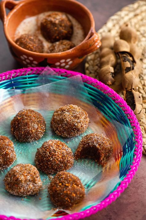 Bolitas de Tamarindo - Nibbles and Feasts Tamarindo Candy, Strawberry Shortcake Truffle, Miniature Clay Pots, Chocolate Strawberry Shortcake, Tamarind Candy, Spicy Candy, Chocolate Dipped Marshmallows, Homemade Hot Chocolate Mix, White Chocolate Strawberries