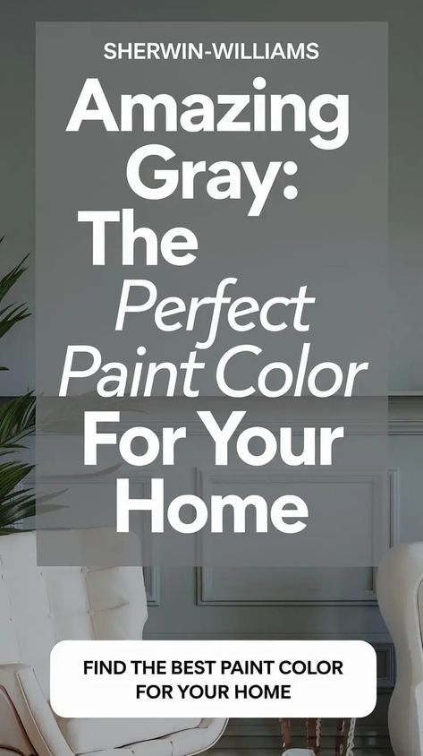 Smokey Grey Paint Colors, Sherwin Williams African Gray, Serious Gray Sherwin Williams, Whole House Color Palette 2024, Intellectual Gray Sherwin Williams, Amazing Gray Sherwin Williams, Amazing Gray Paint, Great Room Paint Colors, Sherwin Williams Amazing Gray