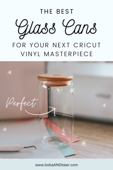 Found the best guide for glass cups ideal for Cricut & vinyl crafts! Covers style, durability & more. Perfect for DIY enthusiasts. A must-read! Cricut Glasses Vinyl, Glass Tumbler Cricut Ideas, Cricut On Glassware, Class Cups With Vinyl, Best Vinyl For Glassware, How To Make Glass Tumblers, Cricut Projects Glass Cups, Cricut Glass Can Cup, Cricut Drinking Glasses