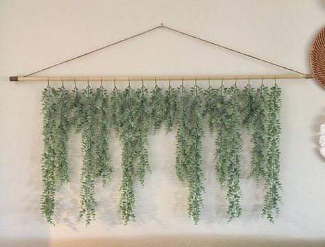 Eucalyptus wall hanging Boho decor Eucalyptus backdrop | Etsy Living Room Statement Piece, Eucalyptus Wall Hanging, Greenery Decor, Event Backdrop, Massage Room, Boho Wall Hanging, Natural Home Decor, Boho Dekor, Boho Wall Decor