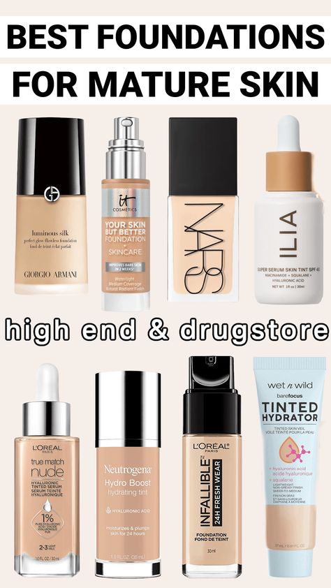 Foundation For Older Skin, Best Foundation Makeup, Baby Belle, Best Drugstore Foundation, Best Foundations, Makeup Tips For Older Women, Makeup For Older Women, Best Drugstore Makeup, Makeup Artist Tips