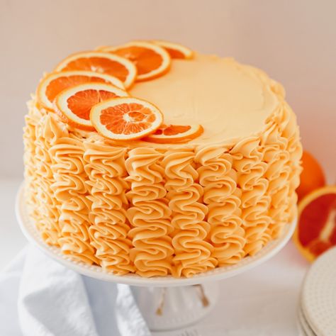 Orange Creme Cake, Dream Cicle Cake, Candied Orange Cake, Orange Cakes Birthday, Orange And Yellow Cake, Orange Flavored Cake, Orange Cake Design, Orange Dreamsicle Cake Recipe, Orange Dreamsicle Cake