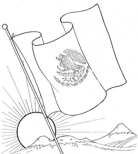 Mexican Flag Drawing, Mexican Flag Eagle, Mexican Flag Colors, Flag Drawing, Superhero Coloring Pages, Eagle Drawing, Christmas Tree Coloring Page, Superhero Coloring, Star Coloring Pages