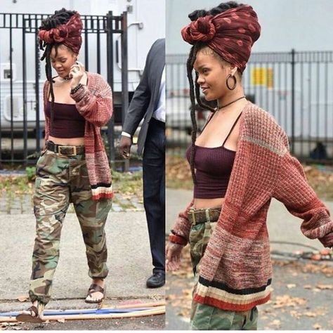 Looks Rihanna, Afro Punk Fashion, Rihanna Outfits, Rihanna Style, Afro Punk, Outfit Trends, Camo Pants, Mode Inspo, Fashion Killa