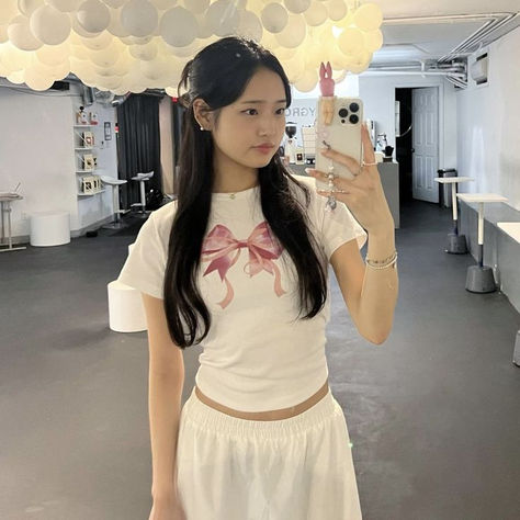 Cute Outfits Korean, E Girl Aesthetic, Bow Print, Baby Graphic Tees, Short Sleeve Crop Top, Women Y2k, Baby Tees, Short Sleeve Cropped Top, Really Cute Outfits