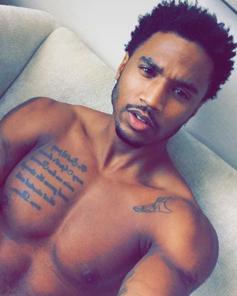 CrushOnYou// #alphablackmen #blackmen #alpha #guys #swag #dope #musclemen #hunk  #atlanta #miami #dmv #newyork #la #london #paris #hotmen #eyecandy  #abs  #mcm  #guyswithtattoos #beard #beardgang #boyfriend #sexyblackmen #distinct @alphablackmeninc Trey Songz Shirtless, Trey Songs, Chocolate Men, Trey Songz, G Eazy, Beard Gang, Inked Men, Big Sean, Rita Ora