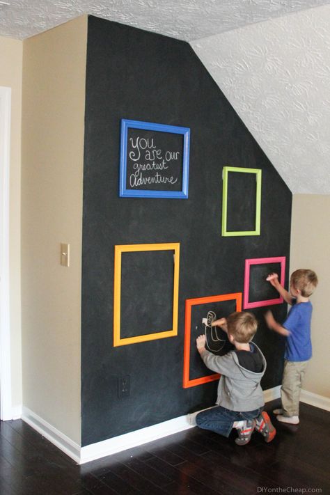 Kids Chalkboard, Blackboard Wall, Chalk Wall, Interactive Walls, Thrift Store Crafts, Diy Classroom, Chalkboard Wall, Kids Classroom, Chalkboard Paint