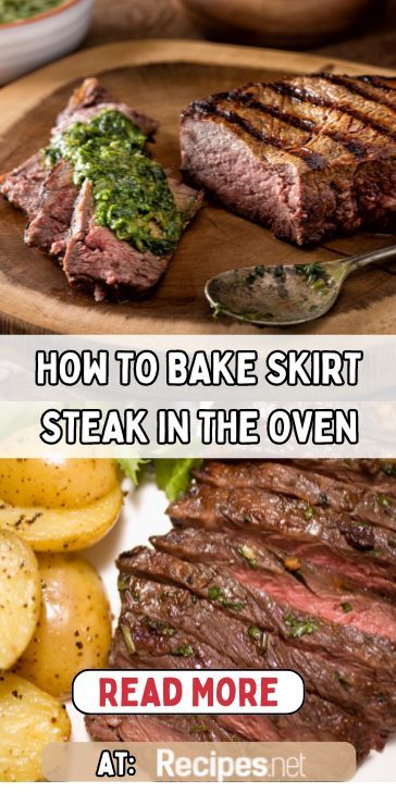 baked sliced skirt steak with a side potatoes Skirt Steak In Oven, Flank Steak Recipes Oven, Flank Steak Oven, Cooking Skirt Steak, Steak In The Oven, Marinated Skirt Steak, Skirt Steak Recipes, Beef Flank Steak, Grilled Skirt Steak