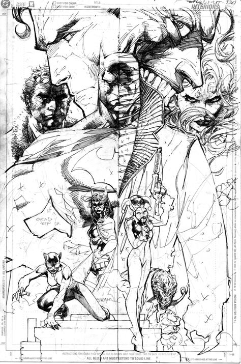 Jim Lee Hush Cover Art Jim Lee Superman, Jim Lee Batman, Jim Lee Art, Ideas For Drawing, Batman Drawing, Jim Lee, Batman Vs, Batman Art, Drawing Pencil