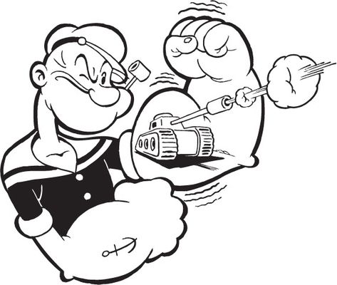 Popeye Tattoo Design, Popeye Tattoo Old School, Popayee Cartoon, Popeye The Sailor Man Tattoo, Popeye Drawing, Popeye Tattoo, Popeye Cartoon, Popeye And Olive, Most Popular Cartoons