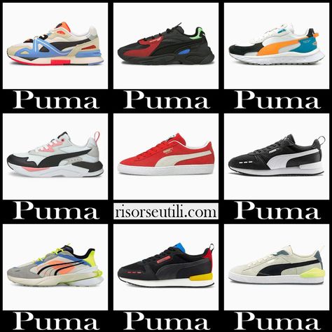 New arrivals Puma sneakers 2022 men's shoes clothing footwear collection with photos all highlighted in our article with unique novelties for our wardrobe. Puma sneakers 2022 Hello dear readers today we talk about Puma an increasingly followed brand. #newarrivalsPuma #Puma #Pumacollection #Pumafootwear #Pumafootwearclothing #Pumamen’sshoes #Pumasneakers #Pumasneakers2022 Classy Sneakers, Elegant Sneakers, Sneakers 2022, Sneakers Puma, High Sneakers, Puma Sneakers, Workout Shoes, Footwear Collection, Pumas Shoes