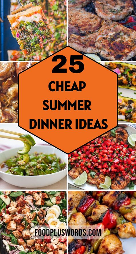 Looking for some delicious summer dinner ideas that the whole family will love? Make the most of the season with these easy and quick recipes! From light salads to hearty pasta dishes, we've got you covered. These yummy dinner options are perfect for hot days when you don't want to turn on the oven.   Try out some unique summer dinner ideas like refreshing rice bowls or flavorful burgers. If you're on a budget, there are plenty of cheap yet tasty options to choose from. Summer Quick Meals, Cheap Summer Dinner Ideas, Easy Dinner Summer, Beach Dinner Ideas, Chicken Recipes Summer, Best Summer Meals, Summer Menu Ideas, Easy Summer Dinner Ideas, Lemon Basil Pasta