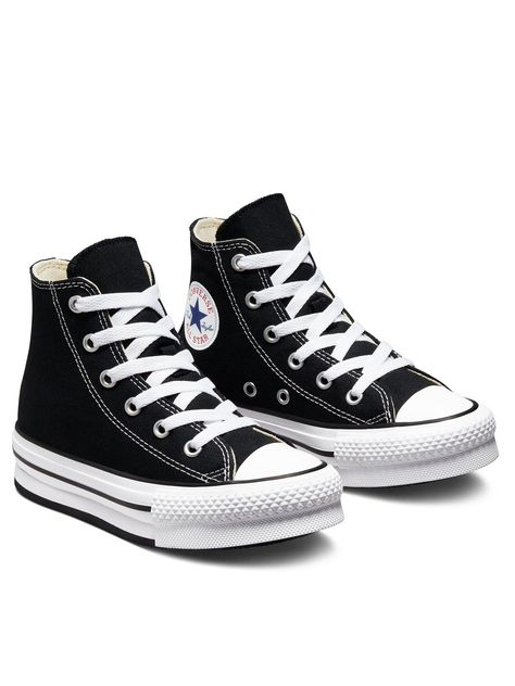 Black And White Converse Platform, Converse Hi Lift, Black Converse Boots, Converse For Girls, Black Converse Platform, Boot Converse, Black Hightop Converse, Converse Shoes Black, Black Platform Converse