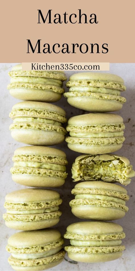 Macaron Tutorial, Matcha Macarons, Best Macarons, Cottage Core Dark Academia, Cottage Core Dark, Make Macarons, Macaron Filling, American Buttercream, Matcha Dessert