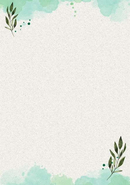 Green watercolor paper notes background ... | Premium Photo #Freepik #photo #floral-background #vector-background #background-vector #background-design Aesthetic Background For Document, Background Design For Editing, A4 Background, Word Background, Background A4, Simple Background Design, Notes Background, Wallpaper Background Design, Green Leaf Background