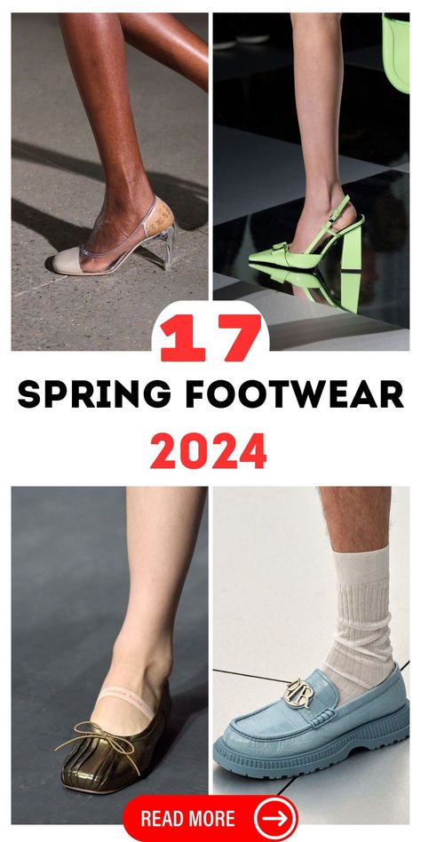 Spring Footwear 2024: A Symphony of Style and Comfort: The Spring Footwear 2024 collection is a symphony of style and comfort. Designed for the contemporary woman, these shoes are perfect for any summer 2024 outing, providing both elegance and ease. Footwear Trends 2024, Spring Shoes 2024, Spring Footwear, Summer Shoes Trends, Spring Shoes Women, Pastel Trends, Spring Heels, Style Inspiration Spring, Clear Heels