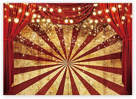 Amazon.com: Funnytree Golden Glitter Red Curtain Photography Backdrop Circus Carnival Sparkle Stripes Background Baby Shower Birthday Party Potrait Cake Table Decoration Banner Photo Booth Props Halloween 7x5ft : Home & Kitchen Curtain Photography, Halloween Photo Booth Props, Halloween Photography Backdrop, Cirque Vintage, Dark Carnival, Carnival Baby Showers, Carnival Night, Circus Party Decorations, Crazy Pictures