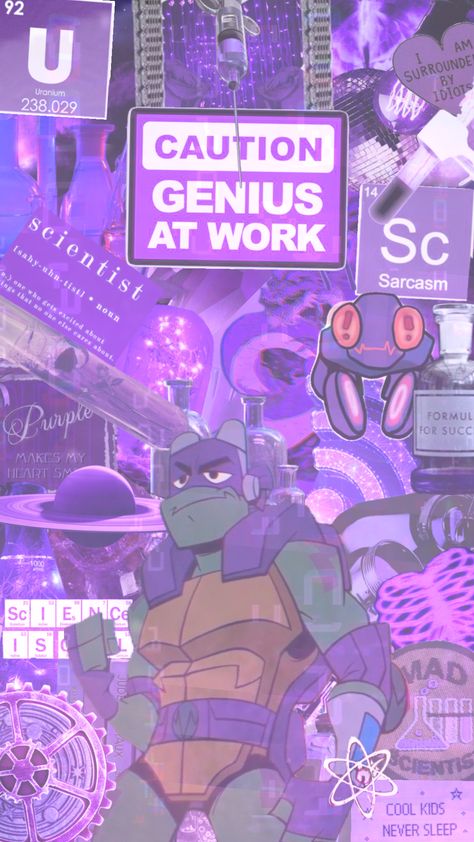 👾Donatello:Smug smartass👾 #vibes #wallpaper #art #purple #purpleaesthetic #rottmnt #rottmntdonnie #rottmntshuffle #rottmntwallpaper #rottmntshuffles Rottmnt Wallpaper, Tmnt Wallpaper, Donatello Tmnt, Vibes Wallpaper, Never Sleep, Wallpaper Art, Purple Aesthetic, Get One, Cool Kids