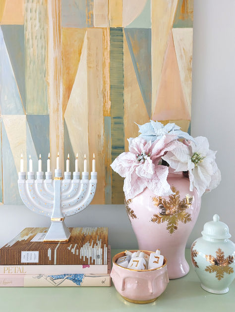 hanukkah decor, hanukkah, jewish holiday decor, holiday decor, holiday home decor, pastel holiday decor, pastel christmas, cute hanukkah decor, dreidels, menorah Chic Hannukah Decor, Hannukah Candles, Grey Christmas Tree, Hanukkah Dreidel, Hanukkah Decor, Highland Village, Chanukah Decor, Serenity Blue, Blue Christmas Tree