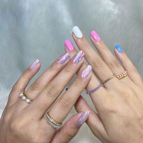 Trans Nails Designs, Trans Pride Nails, Trans Nails, Pride Nails, Trans Flag, Trans Pride, Nails Ideas, Nails Inspiration, Nail Ideas