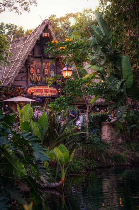 Tiki Bedroom, Disney Backyard, Adventureland Disneyland, Fox Trap, Walt Disney's Enchanted Tiki Room, Disneyland Art, Tropical Hideaway, Landscape Tropical, Disney Enchanted