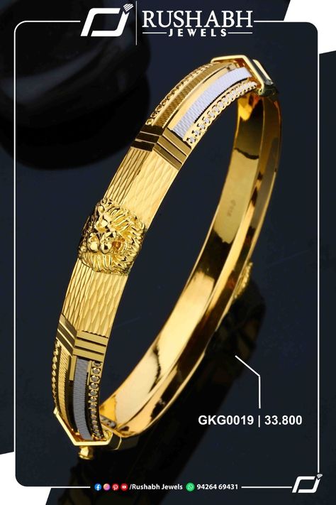 Weight:- 33.800 Gram Latest Kadiyam Designs For Men, Kadiyam For Men Gold With Weight, Kankanam For Men, Bangle For Men Gold, Kada Bangles Gold Design Men, Mens Kadiyam Models Gold, Mens Kada Design Gold Latest, Gents Kadiyam Designs, Antique Kada Designs Gold For Men