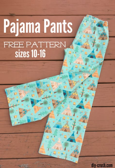 Pajama Pants Pattern Free, Pajama Pants Pattern, Pants Pattern Free, Girls Pajama Pants, Pajama Pattern, Sewing Pants, Pants Sewing, Sewing Projects Clothes, Trendy Sewing