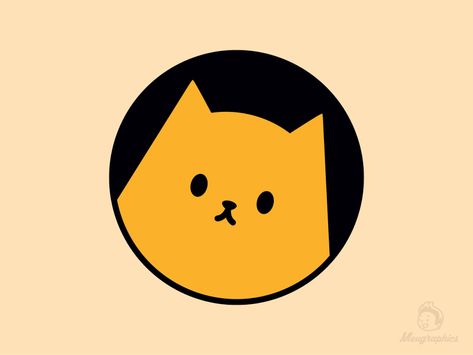 Cute Cat Logo Design, Cat Logo Ideas, Cat Logo Design Ideas, Cute Logo Ideas, Cute Animal Logo, Cute Cat Icon, Cute Cat Logo, Cute Logo Design, Cat Branding