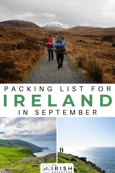 November In Ireland, Packing For Ireland In November, Ireland In November, Ireland November, Scotland Packing List, Ireland Hiking, Ireland Packing List, September Travel, Irish Vacation