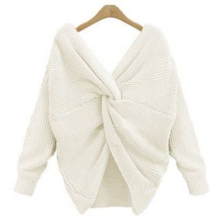 13 Cozy Sweaters on Walmart.com That Are Perfect For Sweater Weather Backless Sweater, Knit Wear, Solid Color Sweater, Long Sleeve Jumper, Knitted Tops, Long Sleeve Knit Sweaters, Knit Sleeve, Fall Outfits Women, Cozy Sweaters